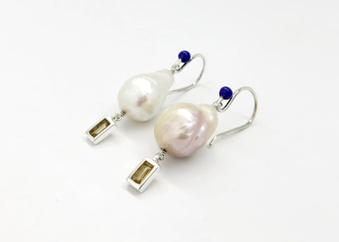 November (baroque pearl birthstone earrings)