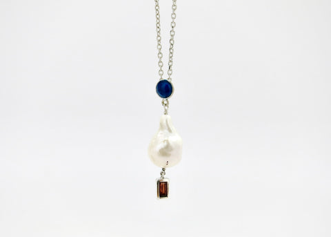 January (baroque pearl birthstone necklace)