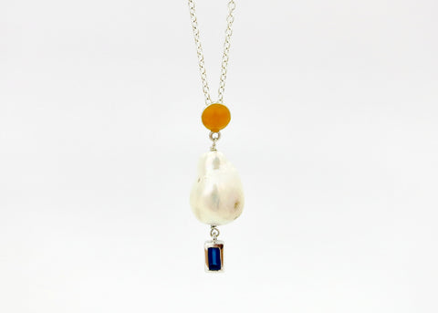 September (baroque pearl birthstone necklace)