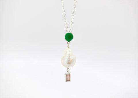October (baroque pearl birthstone necklace)