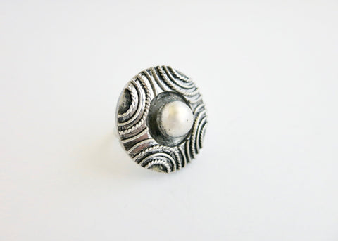 Contemporary neo-tribal ring from Rajasthan - Lai