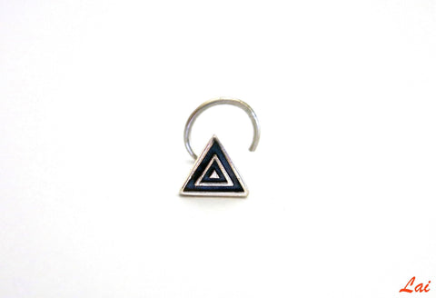 Dainty, minimalist, and chic triangle nose pin