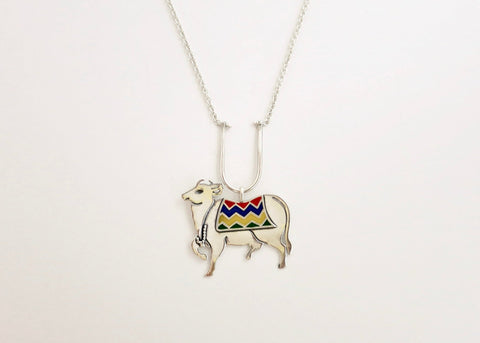 Gorgeous, enamel 'gau' (cow) necklace - Lai