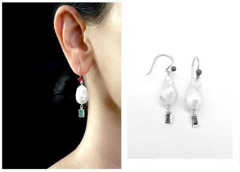 May (baroque pearl birthstone earrings) - Lai