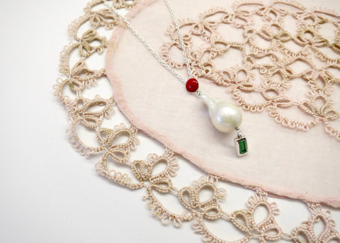 May (baroque pearl birthstone necklace)