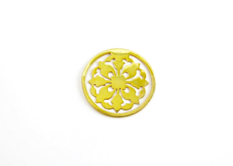 Small, round, floral pattern cutwork Bookmark - Lai