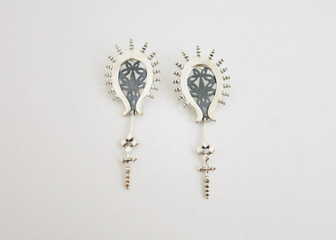 Stunningly unique, two-tone 'Sunehri' earrings