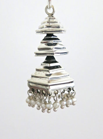 Unique, 3-tiered, pyramidical Jhumka bottoms