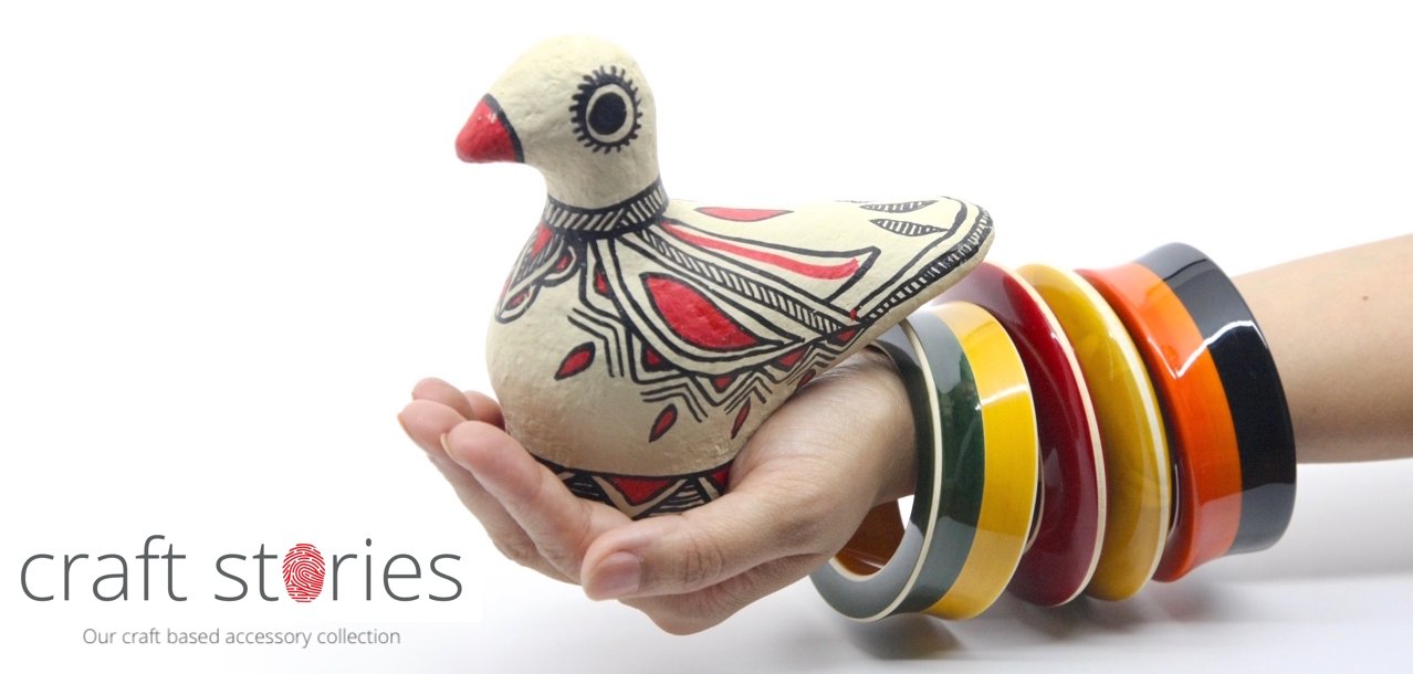 Colorful, hand turned lacquered wooden jewelry