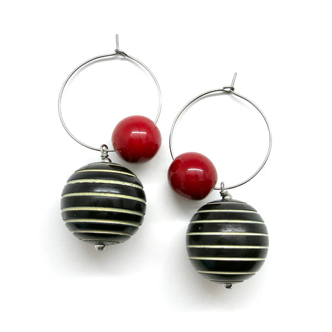 Earth and the Moon hoops (available in 7 different colors)
