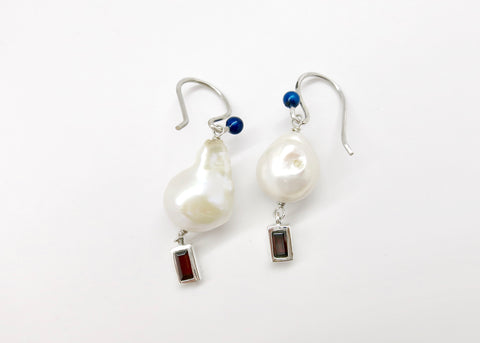 January (baroque pearl birthstone earrings)