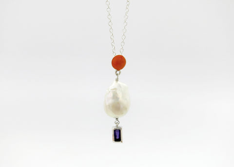 February (baroque pearl birthstone necklace)