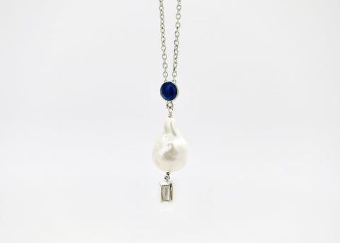 June (baroque pearl birthstone necklace)