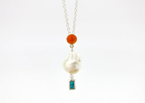 December (baroque pearl birthstone necklace)