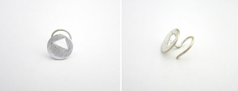 Chic, brush-finish, circular nose pin with a cut-out - Lai