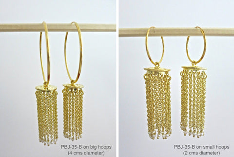 Chic, gold-plated, cascading chains Jhumka bottoms - Lai