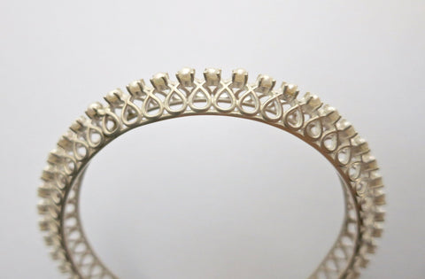 Classic and timeless, pearl encrusted statement bangle - Lai