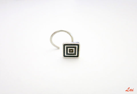 Contemporary, minimalist, and chic square nose pin - Lai