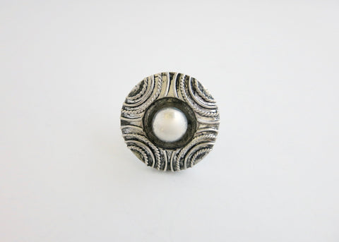 Contemporary neo-tribal ring from Rajasthan - Lai