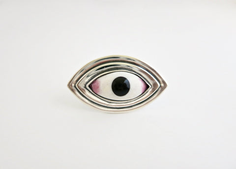 Dramatic 'Chakshu' (deity eye) statement ring - Lai