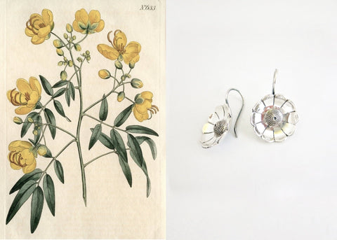 Elegant, minimalist, buttercup Victorian earrings - Lai