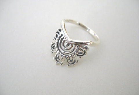 Elegant, unique, mehndi inspired ring