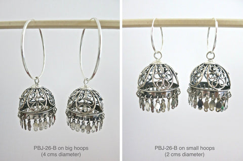 Gorgeous, big, filigree Jhumka bottoms - Lai