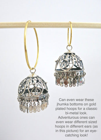 Gorgeous, big, filigree Jhumka bottoms - Lai