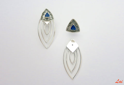 Gorgeous, detachable earrings that can be worn 2 ways - Lai