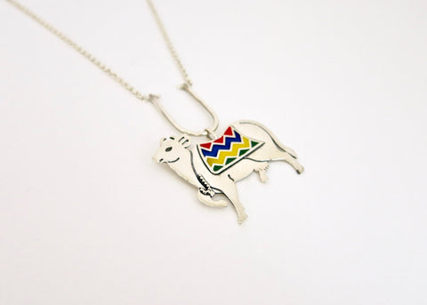 Gorgeous, enamel 'gau' (cow) necklace - Lai