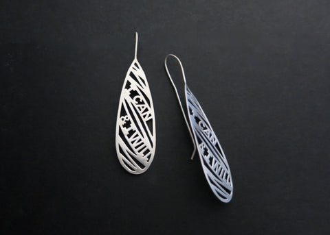 I can and I will; earrings - Lai