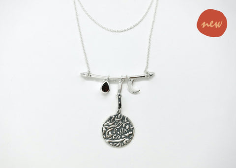 Indian folk art charm necklace - Lai