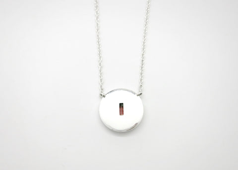 January (enamel marbling birthstone necklace) - Lai