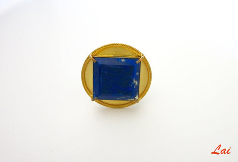 Magnificent, conversation-starting, Afghani Lapis Lazuli statement ring - Lai