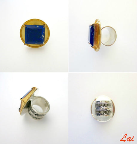 Magnificent, conversation-starting, Afghani Lapis Lazuli statement ring - Lai