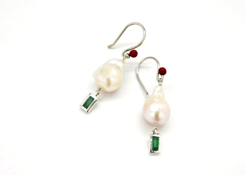 May (baroque pearl birthstone earrings)