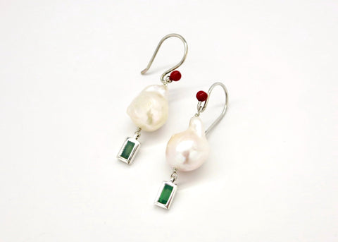 May (baroque pearl birthstone earrings) - Lai