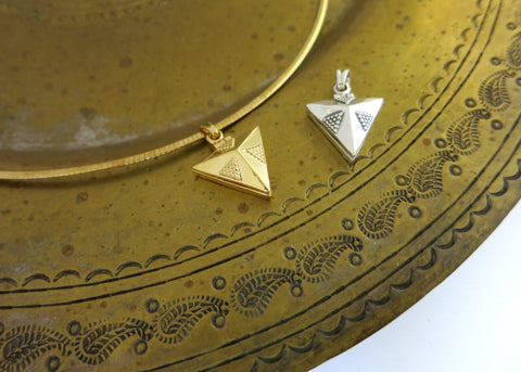 NEW! Chic and dainty triangular locket pendant