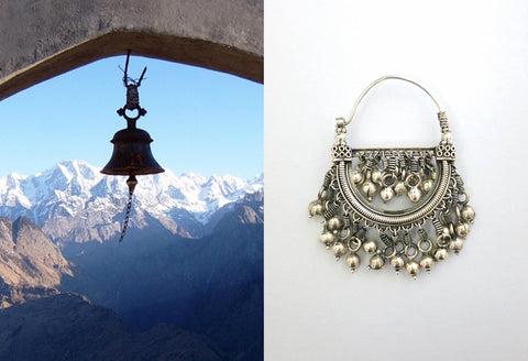 Ravishing, dramatic, Himachali tribal jangling hoops - Lai