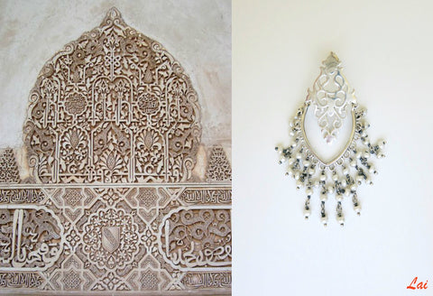 Ravishing, pearl-fringed chandelier earrings - Lai