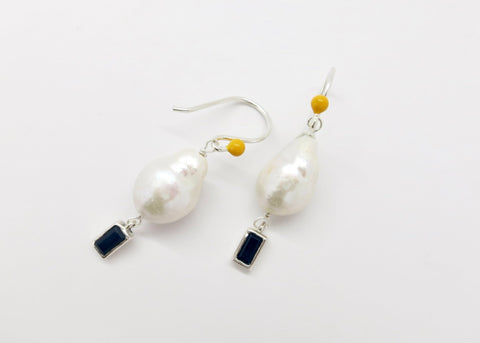 September (baroque pearl birthstone earrings)