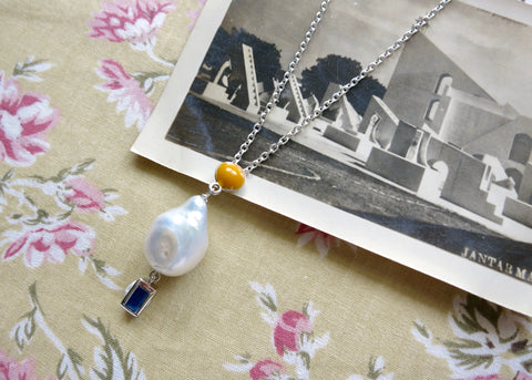 September (baroque pearl birthstone necklace) - Lai