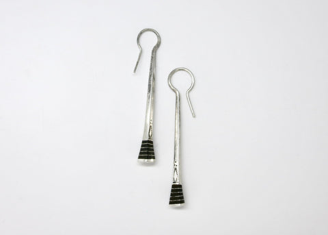 Sleek Tuareg earrings with Ebony wood inlay
