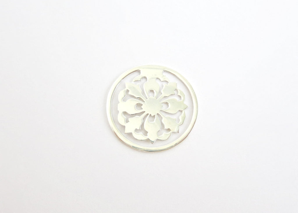 Small, round, floral pattern cutwork Bookmark - Lai