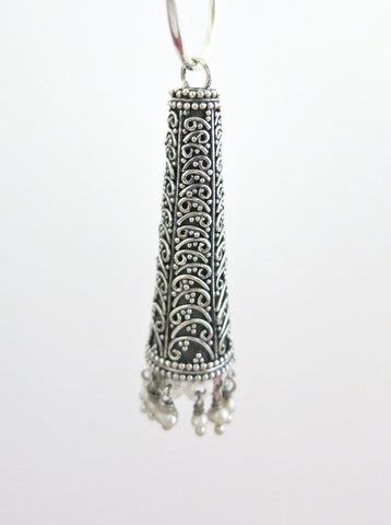 Stunning and unique, long Jhumka bottoms with intricate wire work