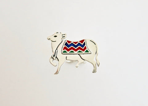 Stunning, enamel 'gau' (cow) statement ring - Lai