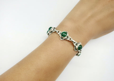 Super chic malachite linked bracelet - Lai