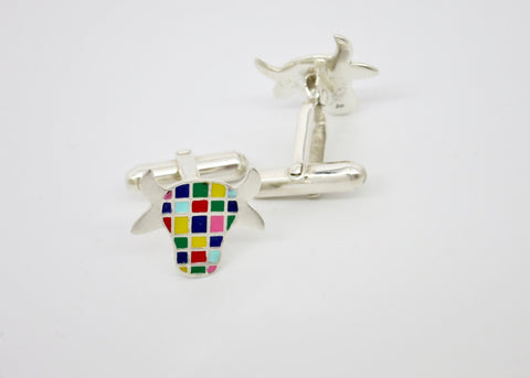 Whimsical and uber cool 'dhenu' (cow) cufflinks