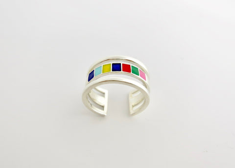 Won't-take-it-off, 'indradhanush' (rainbow) band ring