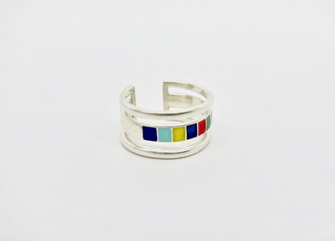 Won't-take-it-off, 'indradhanush' (rainbow) band ring - Lai